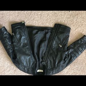 Toddler leather biker jacket